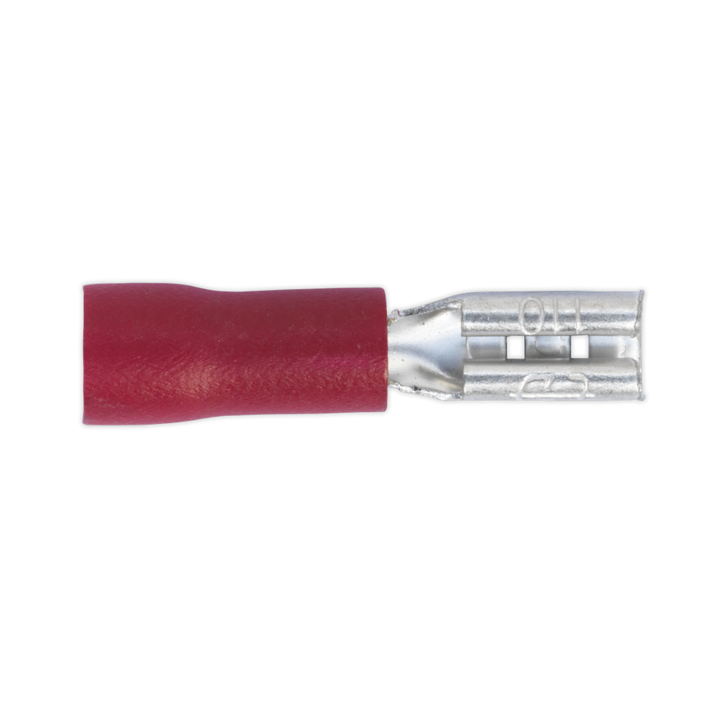 Sealey Push-On Female Terminal 2.8mm, Red - Pack of 100