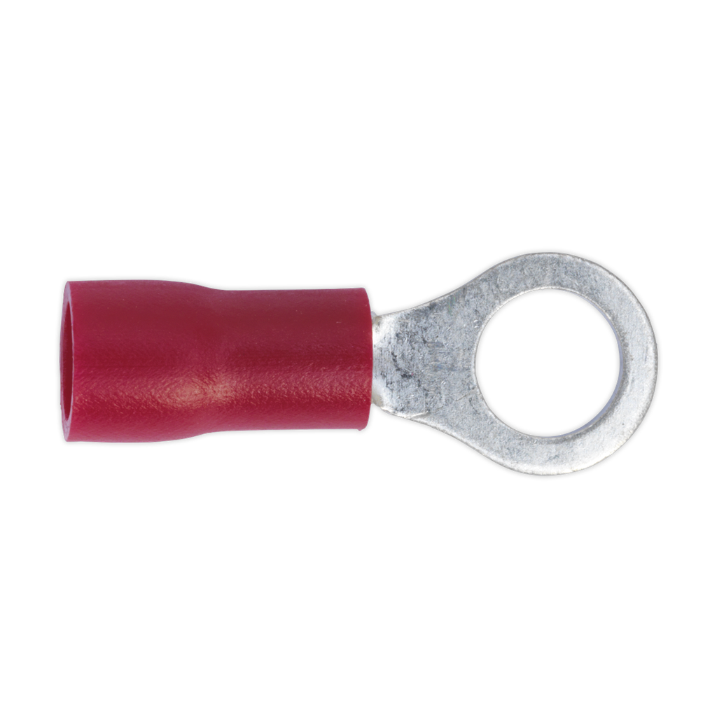 Sealey Easy-Entry Ring Terminal 5.3mm (2BA), Red - Pack of 100