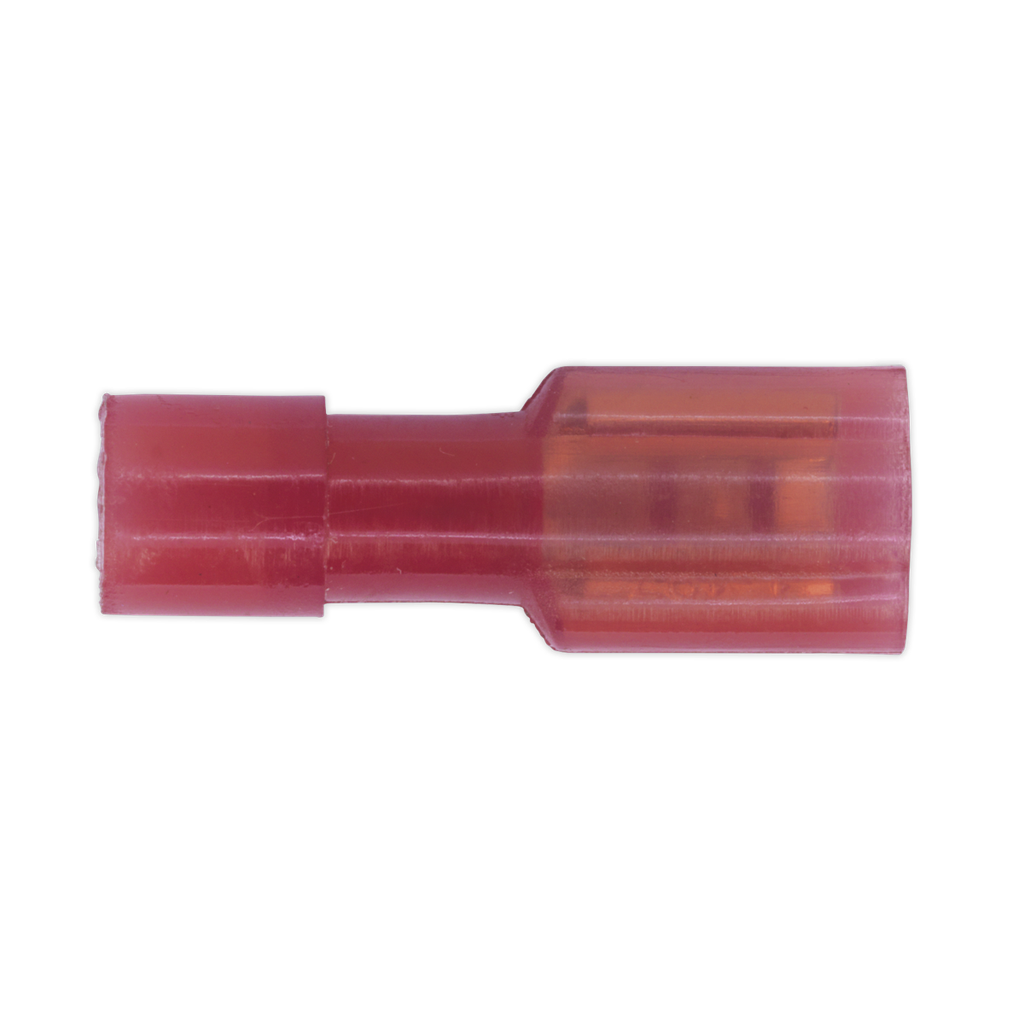 Sealey Fully Insulated Female Terminal 4.7mm, Red - Pack of 100
