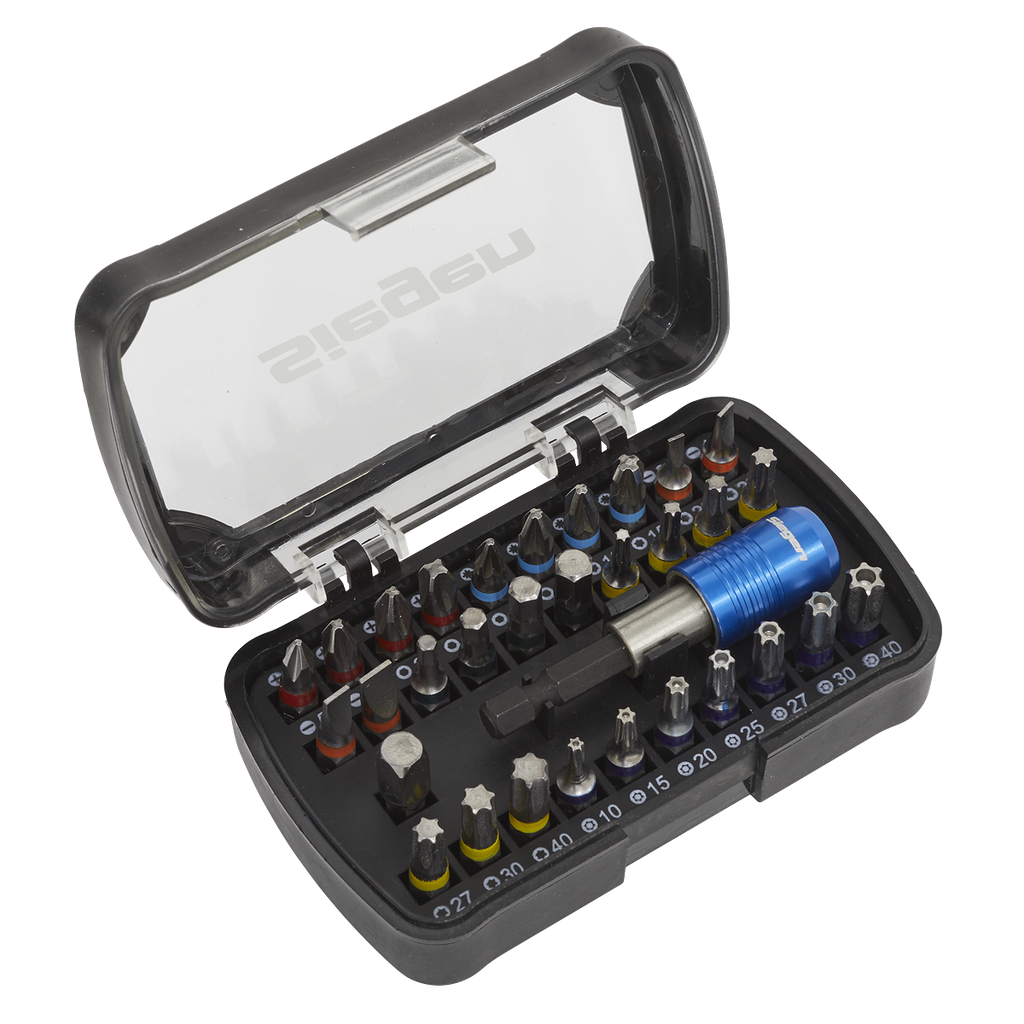 Sealey Siegen Colour-Coded Power Tool Bit Set 32pc