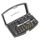 Siegen Socket & Bit Set 1/4"Sq Drive 31pc