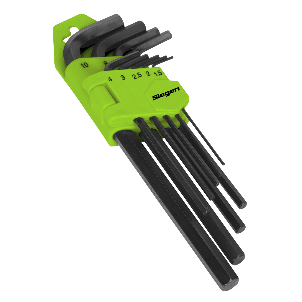 Sealey Hex Key Set 9pc Long Metric