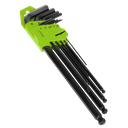 Sealey Siegen Extra-Long Ball-End Hex Key Set 9pc