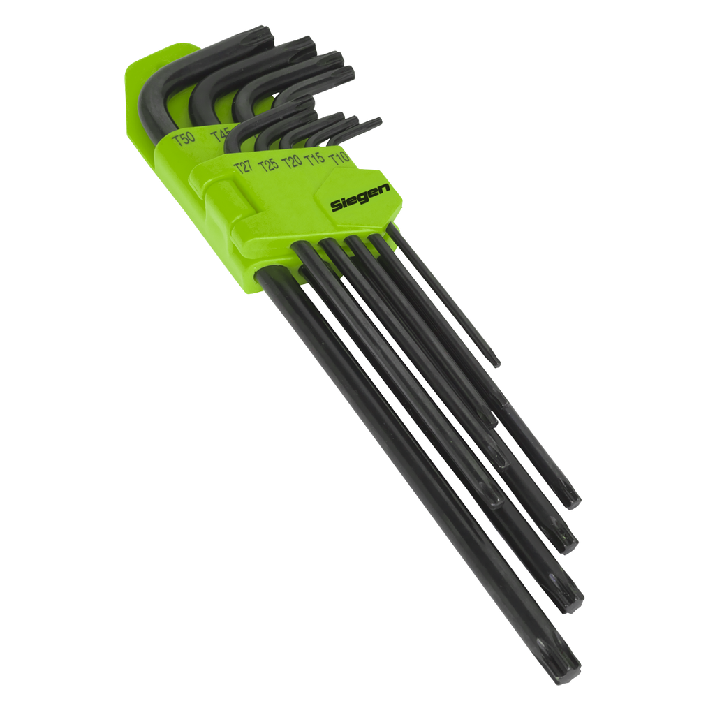 Sealey Siegen Extra-Long TRX-Star* Key Set 9pc