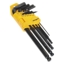 Sealey Siegen Imperial Long Ball-End Hex Key Set 9pc