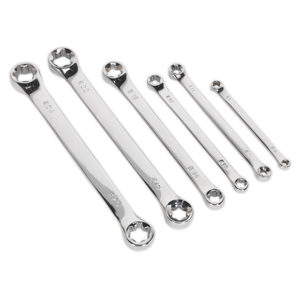 Sealey Siegen TRX-Star* Double End Spanner Set 6pc