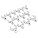 Sealey Siegen Crow's Foot Open End Spanner Set 1/2"Sq Drive 14pc