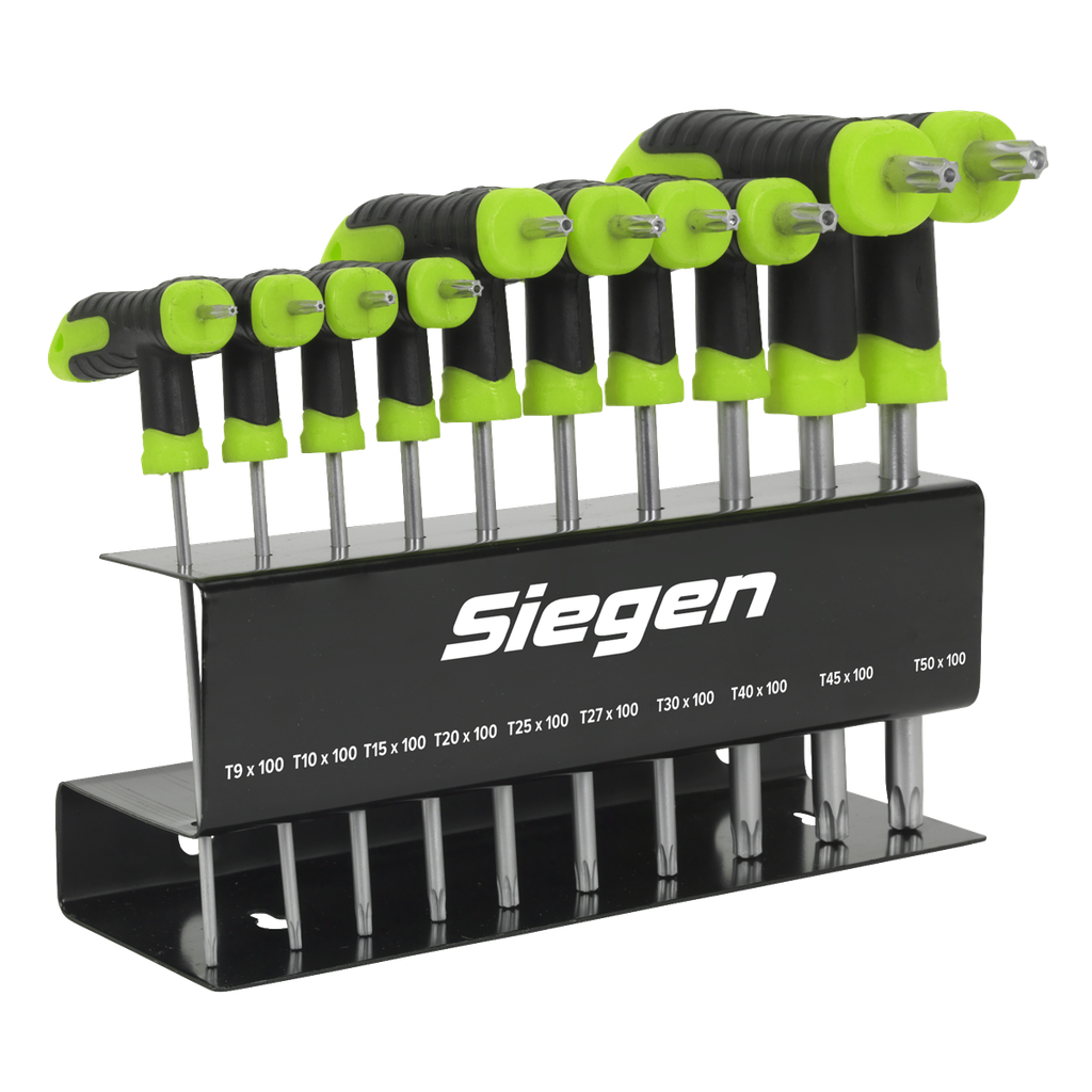 Sealey Siegen T-Handle TRX-Star* Key Set 10pc