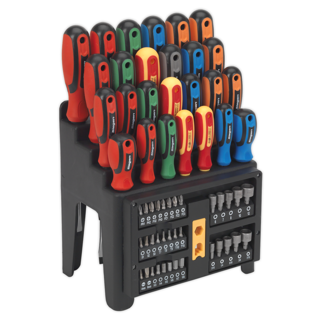 Siegen Screwdriver, Bit & Nut Driver Set 61pc