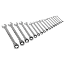 Sealey Siegen Combination Ratchet Spanner Set 17pc