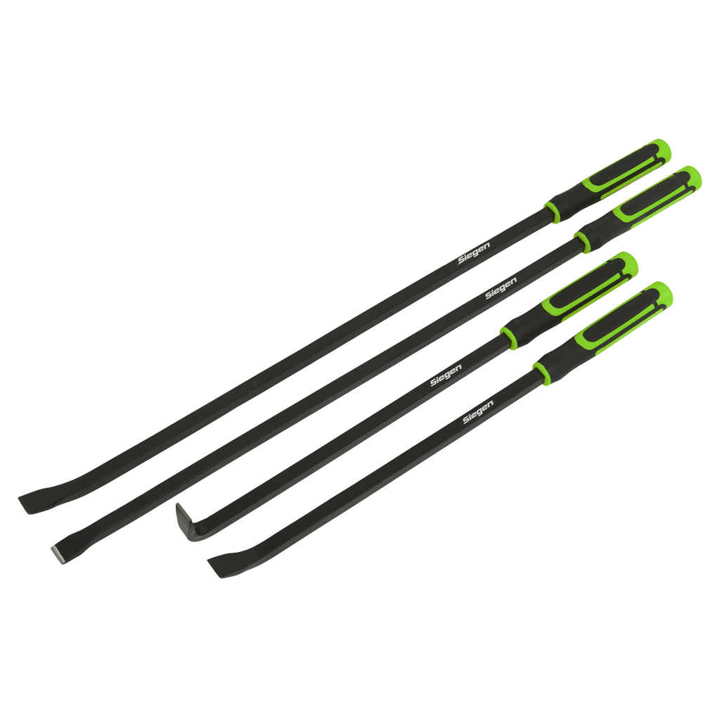 Heavy-Duty Pry Bar Set with Hammer Cap 4pc