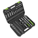 Siegen Socket Set 1/4" & 1/2"Sq Drive 94pc