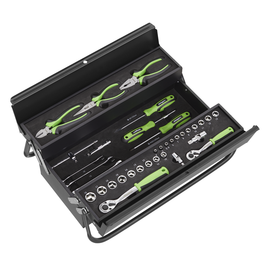 Siegen Cantilever Toolbox with Tool Kit 70pc