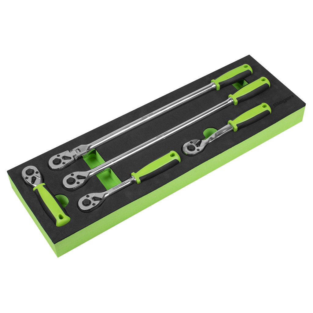 Sealey Siegen Ratchet Wrench Set with Flip Reverse 3/8"Sq Drive 