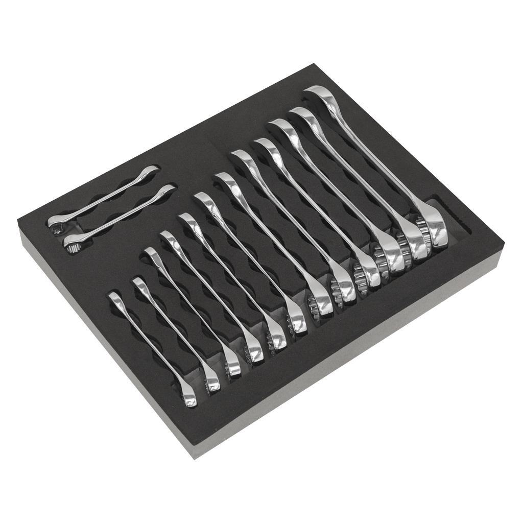 Sealey Siegen Stubby Combination Spanner Set 14pc