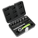 Siegen Socket Set 1/4"Sq Drive 25pc