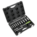 Siegen Socket Set 3/8"Sq Drive 28pc