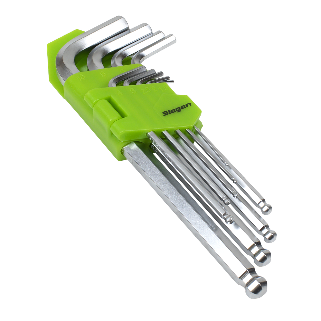 Siegen Long Ball-End Hex Key Set 9pc