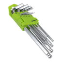 Sealey Siegen Imperial Long Ball-End Hex Key Set 9pc
