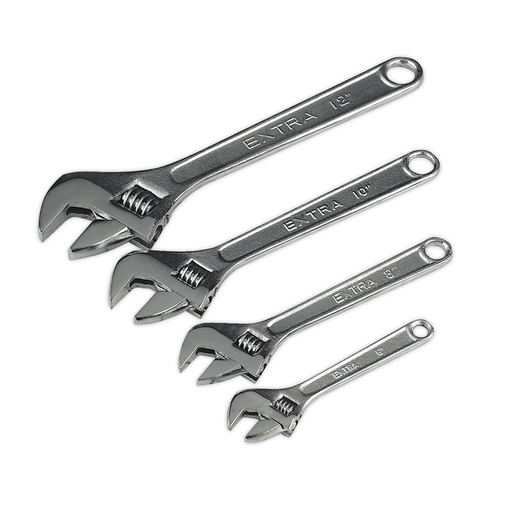 Sealey Siegen Adjustable Wrench Set 4pc