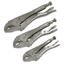 Siegen Locking Pliers Set 3pc