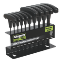 Siegen T-Handle Hex Key Set 10pc