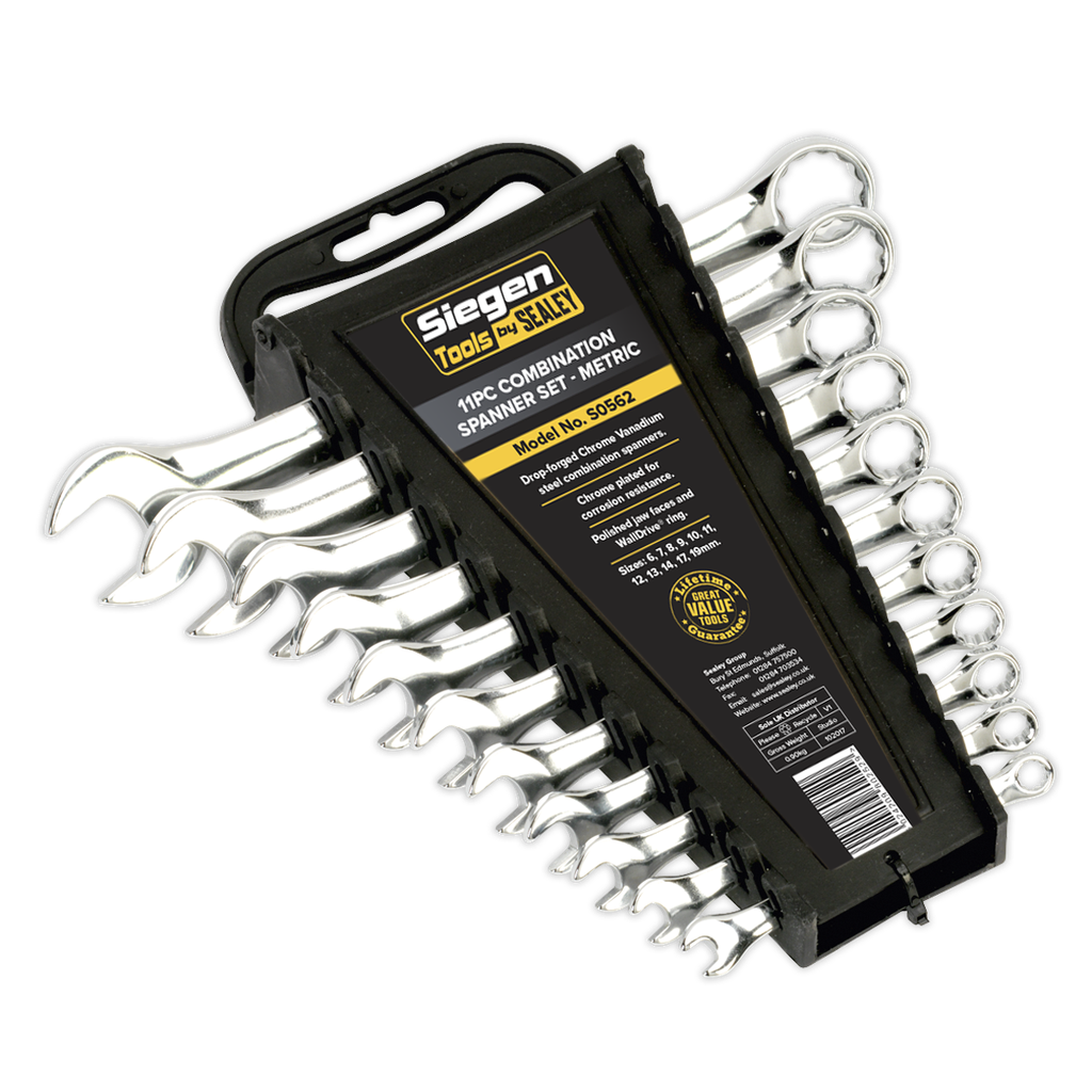Sealey Siegen Combination Spanner Set 11pc