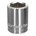 Sealey Siegen Socket 3/8"Sq Drive 15mm