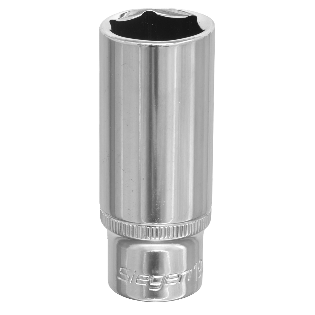 Siegen Deep Socket 3/8"Sq Drive 19mm