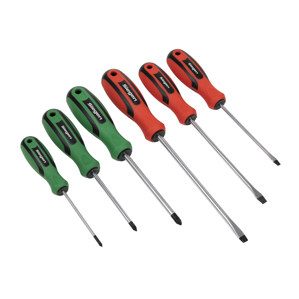 Sealey Siegen Soft Grip Screwdriver Set 6pc