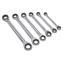 Sealey Siegen Double End Ratchet Ring Spanner Set 6pc