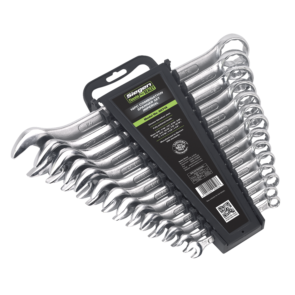 Sealey Siegen Imperial Combination Spanner Set 14pc