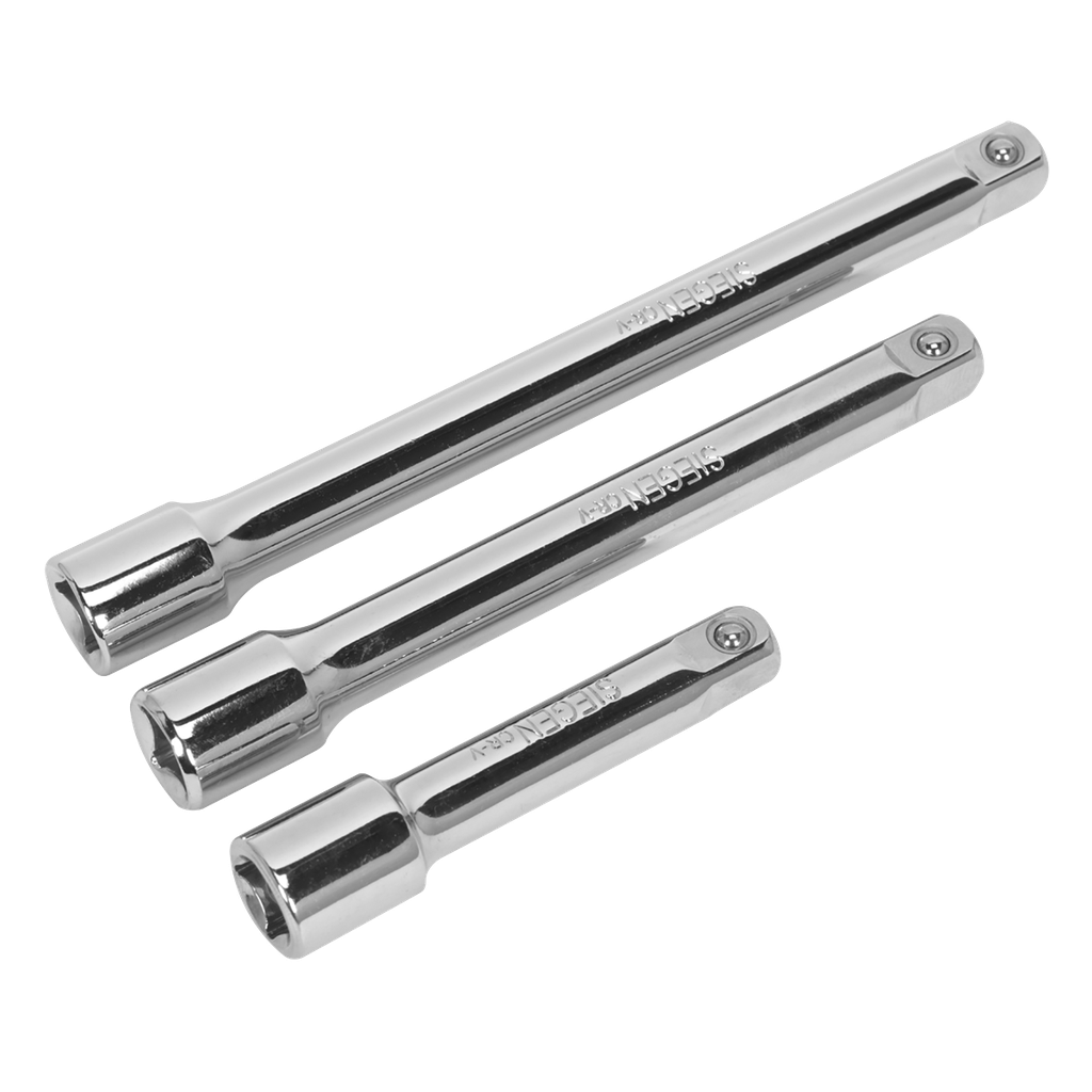 Siegen Extension Bar Set 3/8"Sq Drive 3pc
