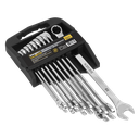 Sealey Siegen Extra-Long Combination Spanner Set 10pc