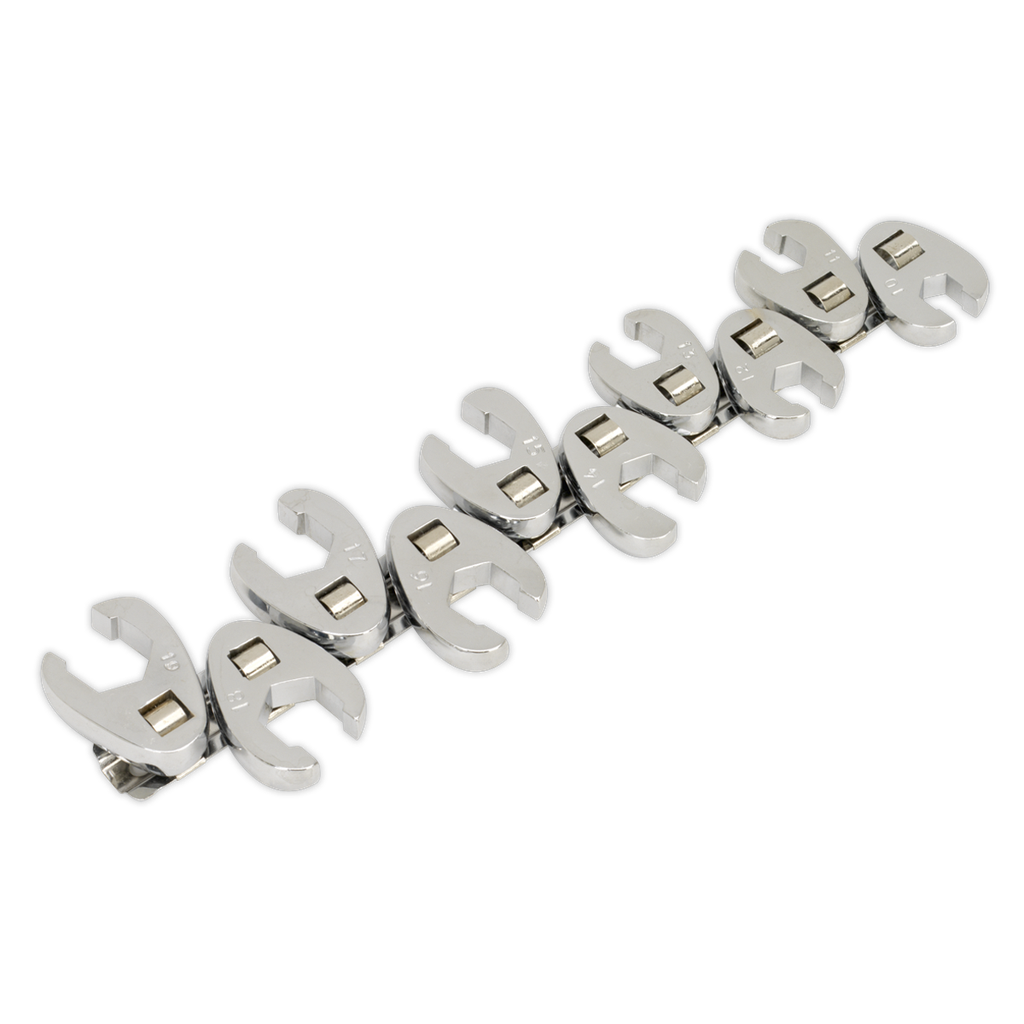 Sealey Siegen Flare Nut Crow's Foot Wrench Set 3/8"Sq Drive 10pc