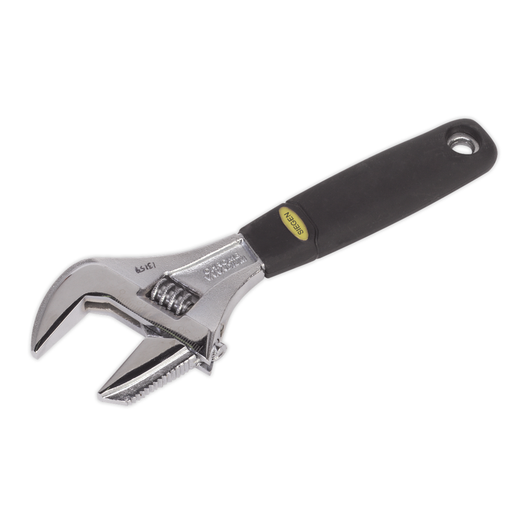 Siegen Adjustable Wrench with Extra-Wide Jaw Capacity 200mm
