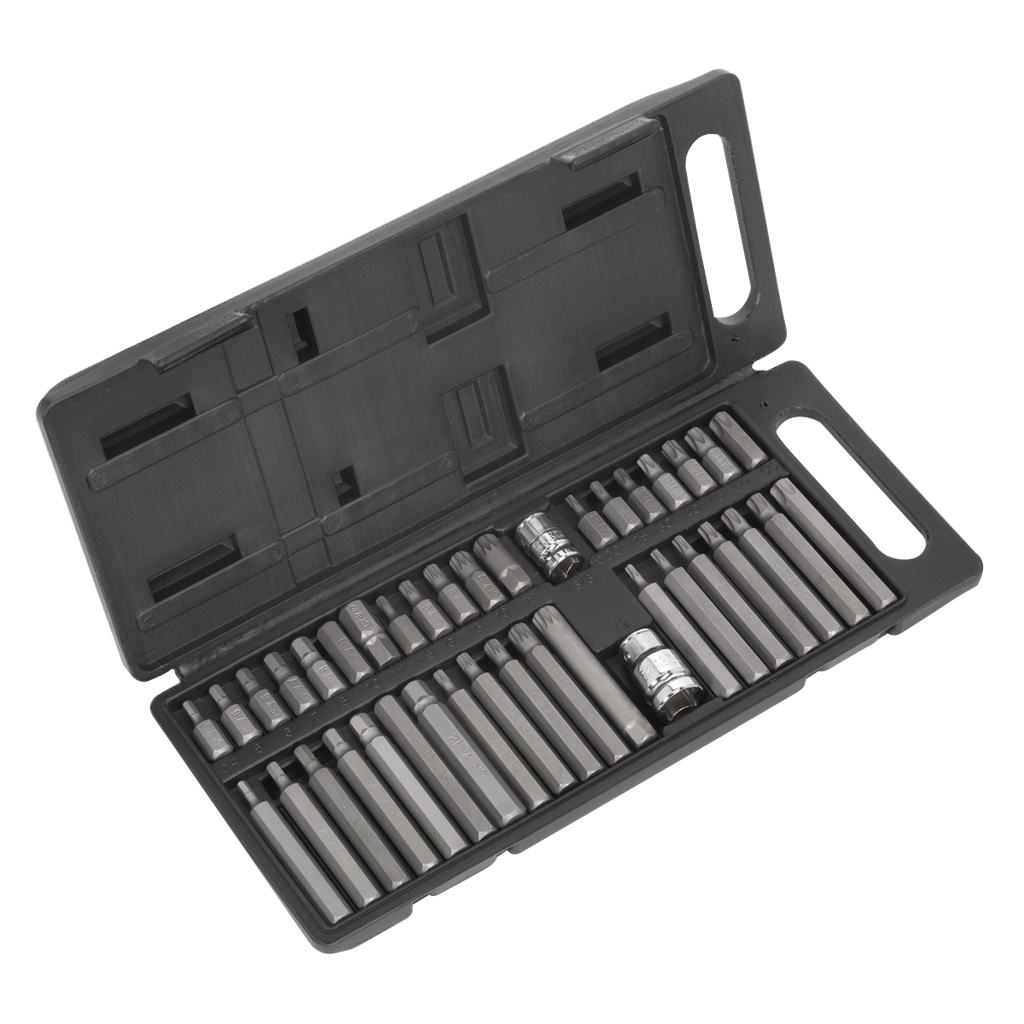 Sealey Siegen TRX-Star/Hex/Spline Bit Set 3/8" & 1/2"Sq Drive 40pc