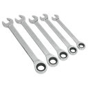Sealey Siegen Combination Ratchet Spanner Set 5pc