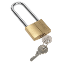 Sealey Siegen Brass Body Padlock with Brass Cylinder Long Shackle 40mm