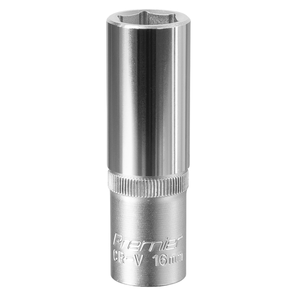 Sealey Premier Deep Socket 1/2"Sq Drive 16mm