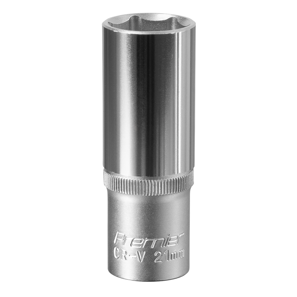 Sealey Premier Deep Socket 1/2"Sq Drive 21mm