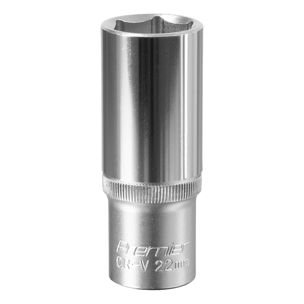 Sealey Premier Deep Socket 1/2"Sq Drive 22mm