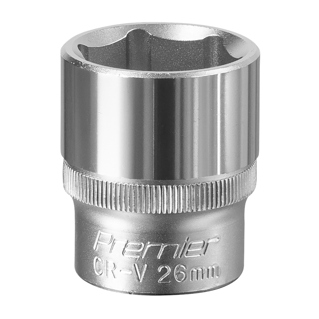 Sealey Premier Socket 1/2"Sq Drive 26mm