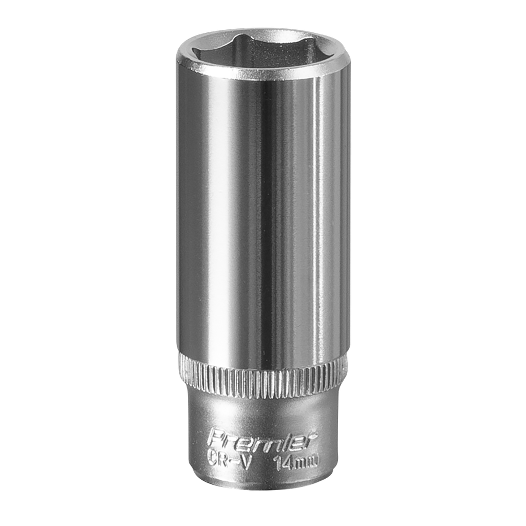 Sealey Premier Deep Socket 1/4"Sq Drive 14mm