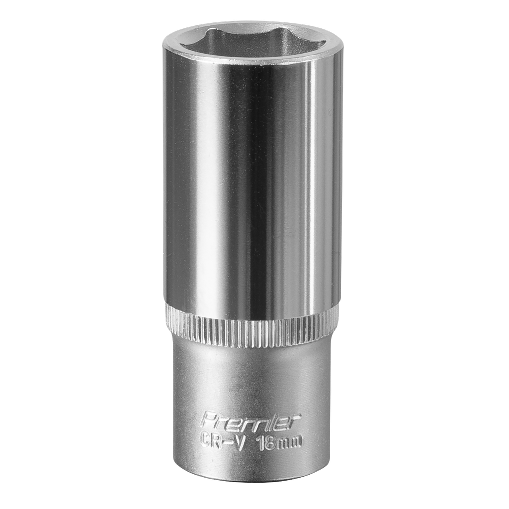 Sealey Premier Deep Socket 3/8"Sq Drive 18mm
