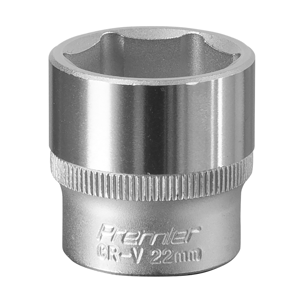 Sealey Premier Socket 3/8"Sq Drive 22mm