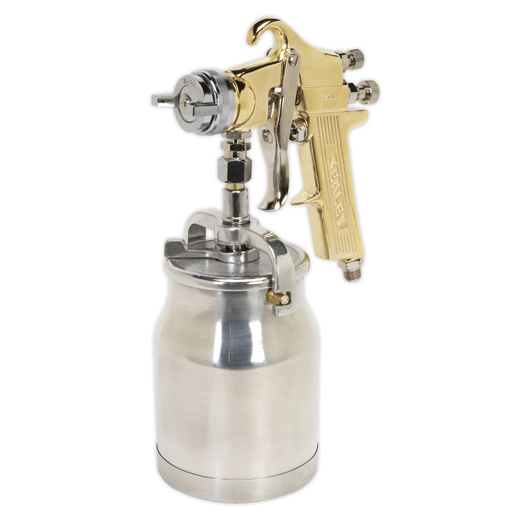 Sealey Workshop Gold Series Suction Feed Spray Gun 1.8mm Set-Up