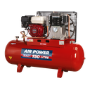 Sealey 150L Belt Drive Air Compressor with Petrol Engine 6.5hp