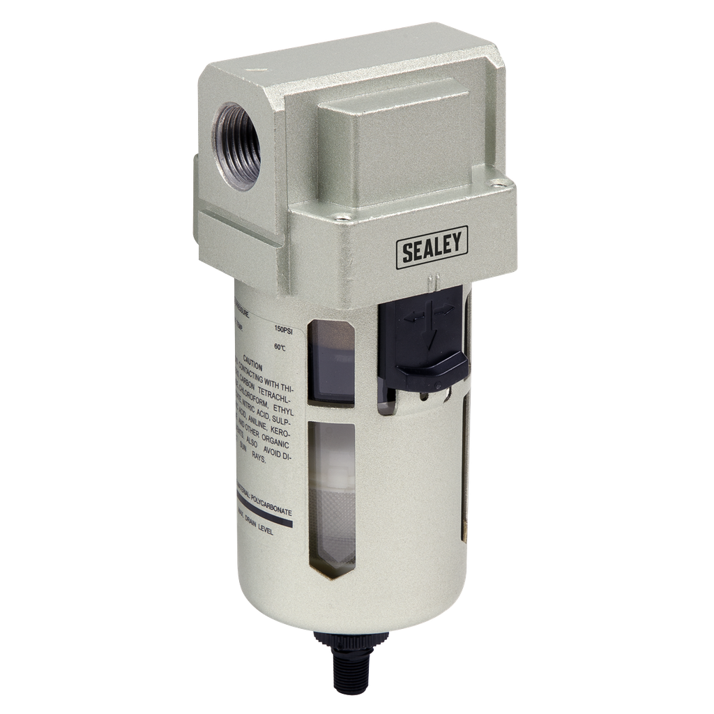 Sealey Auto Drain Air Filter Max. Airflow 140cfm