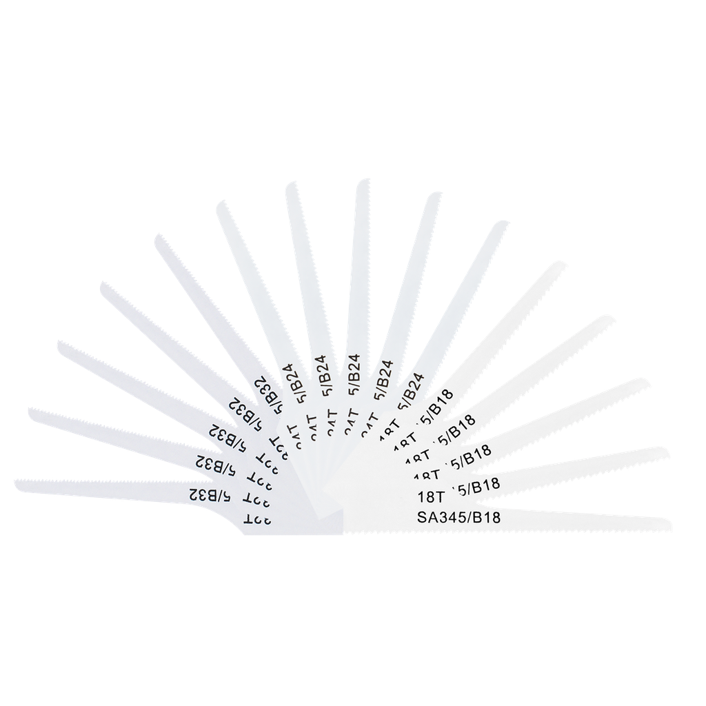 Sealey 74mm HSS Mixed Air Saw Blades - Pack of 15